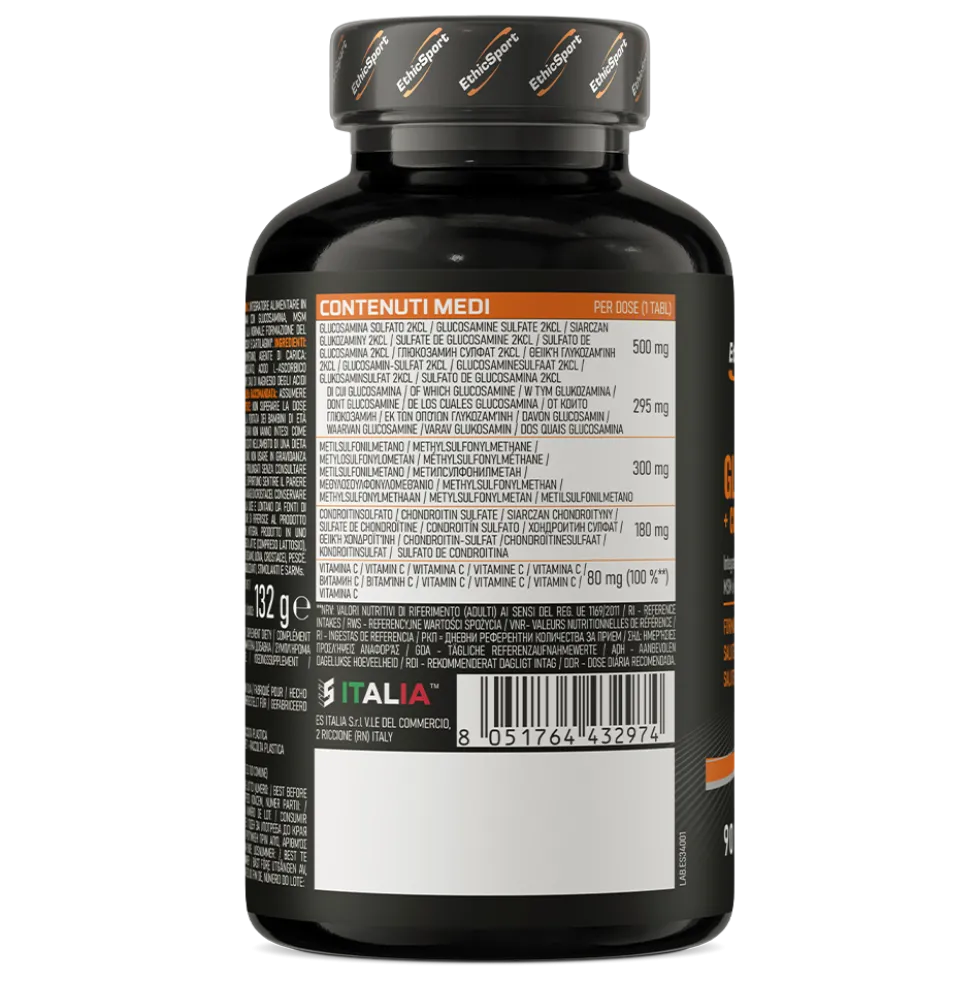 EthicSport Glucosamina + Chondroitina + MSM + Vitamina C 90 tabletek
