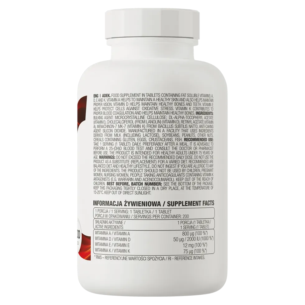 OstroVit ADEK 200 tabletek