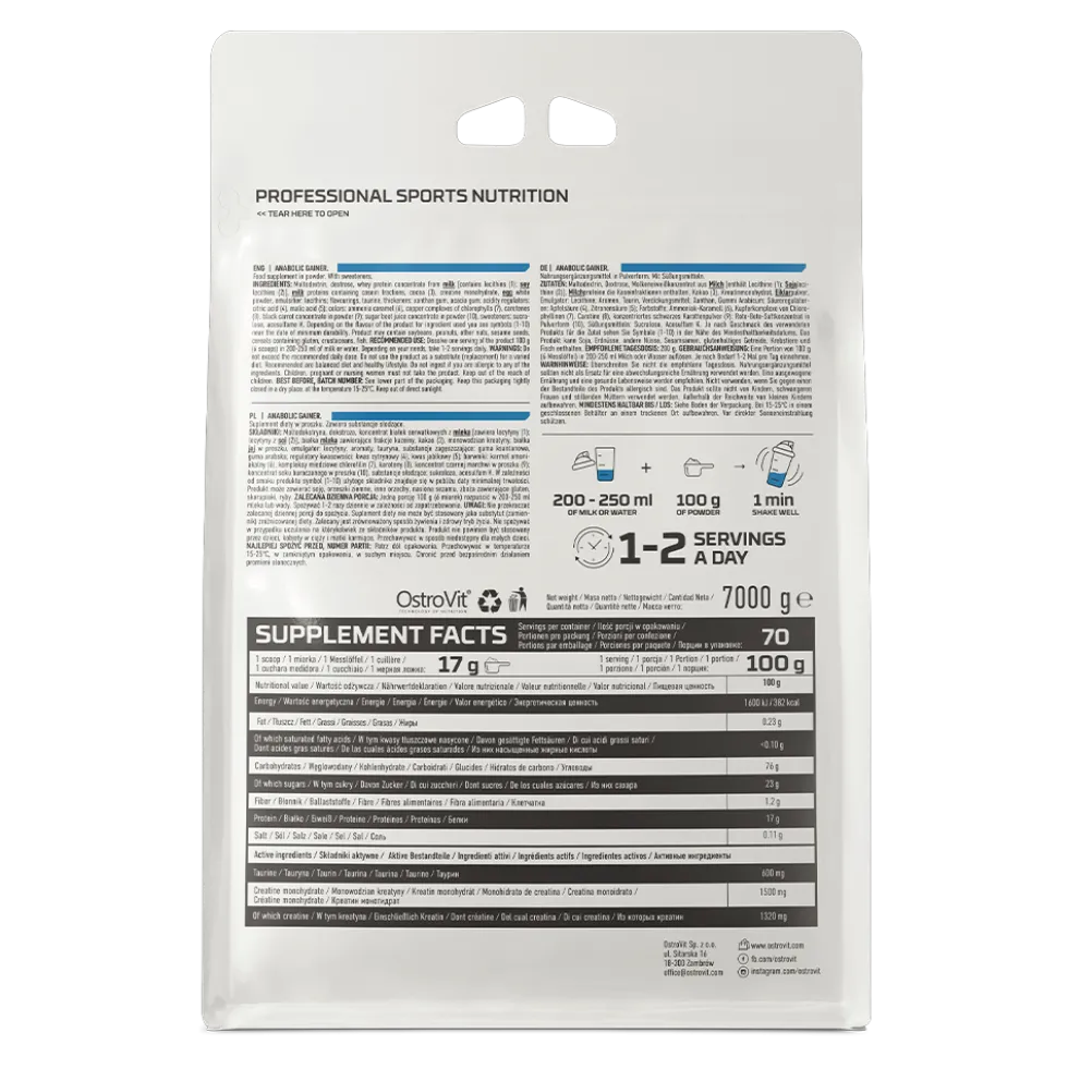 OstroVit Anabolic Gainer 7000 g