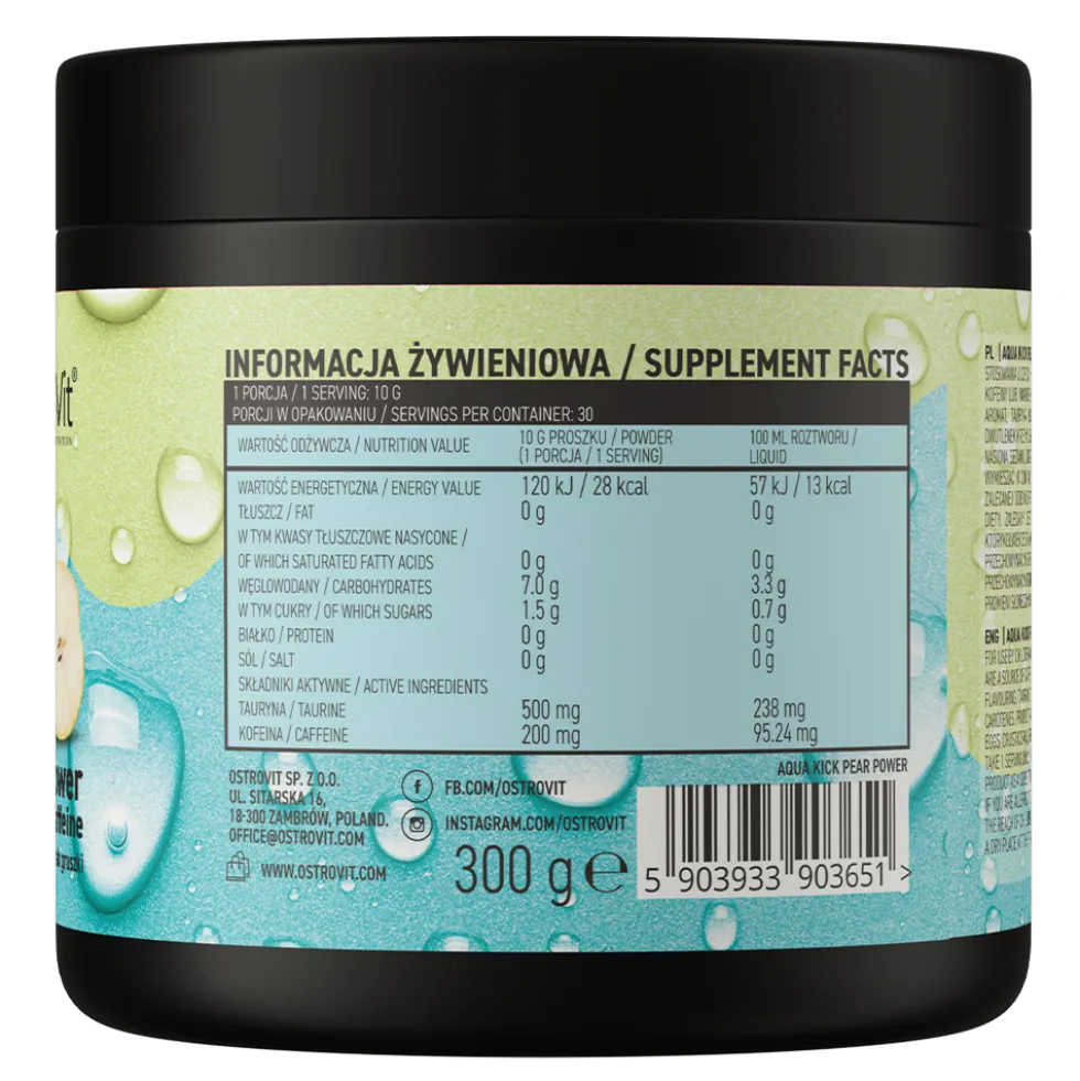 OstroVit Aqua Kick Pear Power 300 g