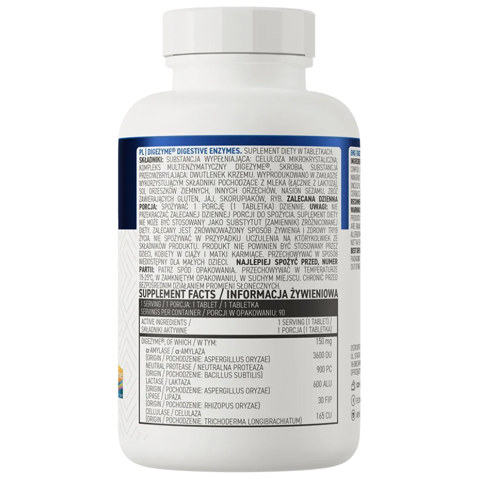 OstroVit Digezyme Enzymy Trawienne 90 tabletek