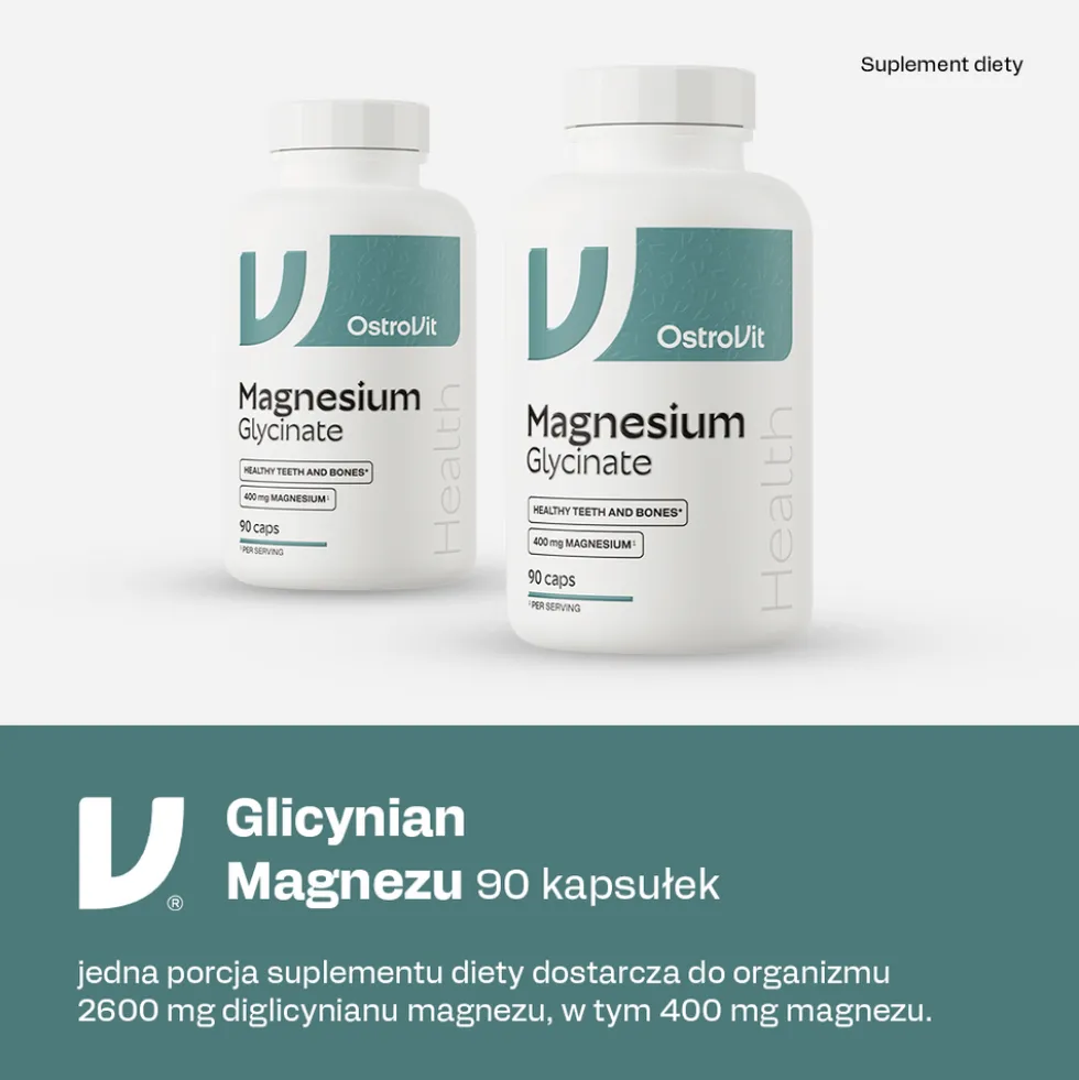 OstroVit Glicynian Magnezu 90 kapsułek