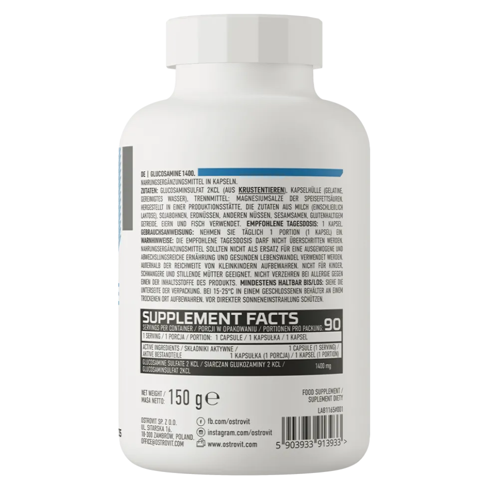 OstroVit Glukozamina 1400 mg 90 kapsułek