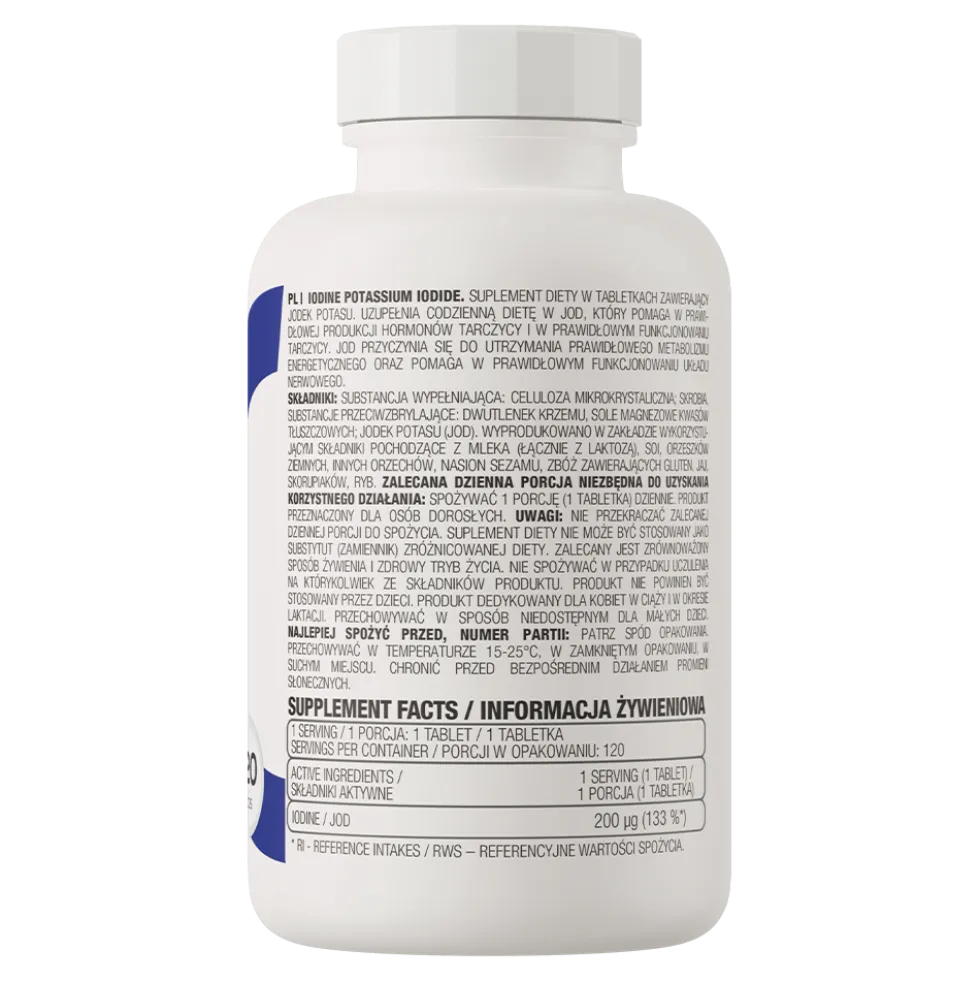 OstroVit JOD Jodek Potasu 200 μg 120 tabletek