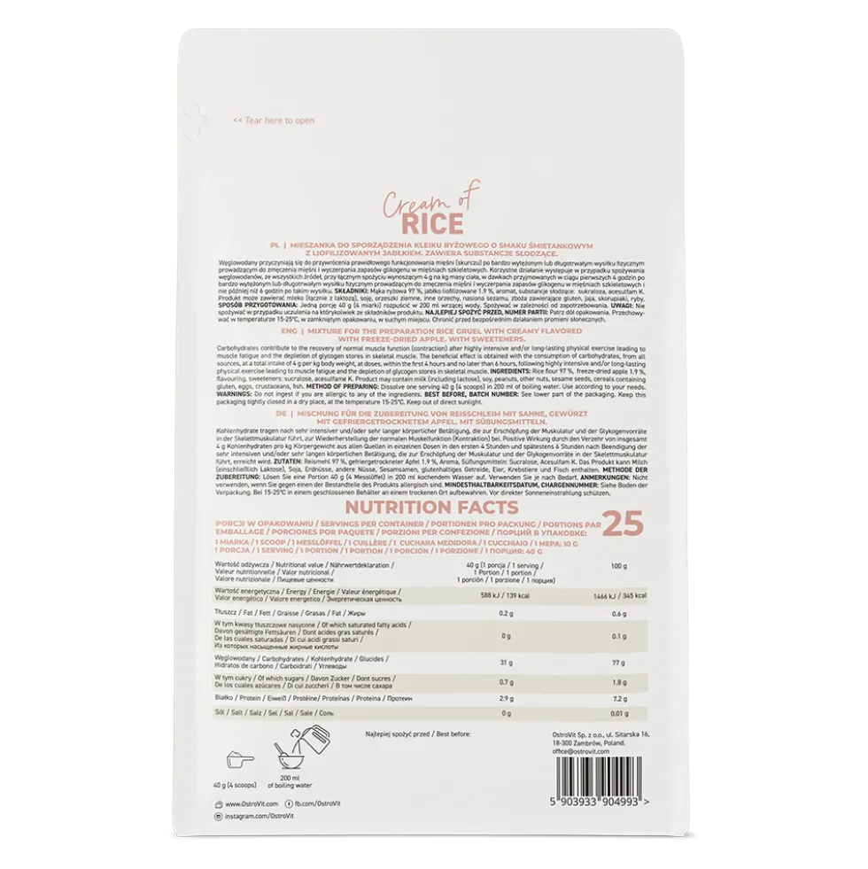 OstroVit Kleik Ryżowy 1000 g