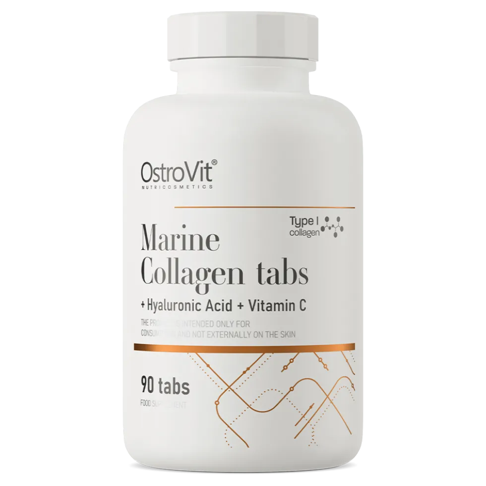 OstroVit Kolagen Morski + Kwas Hialuronowy + Witamina C 90 tabletek