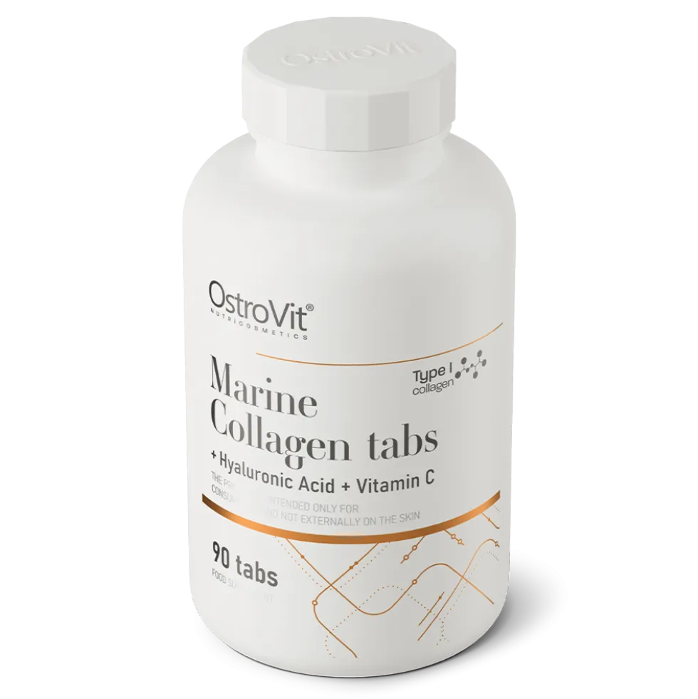 OstroVit Kolagen Morski + Kwas Hialuronowy + Witamina C 90 tabletek