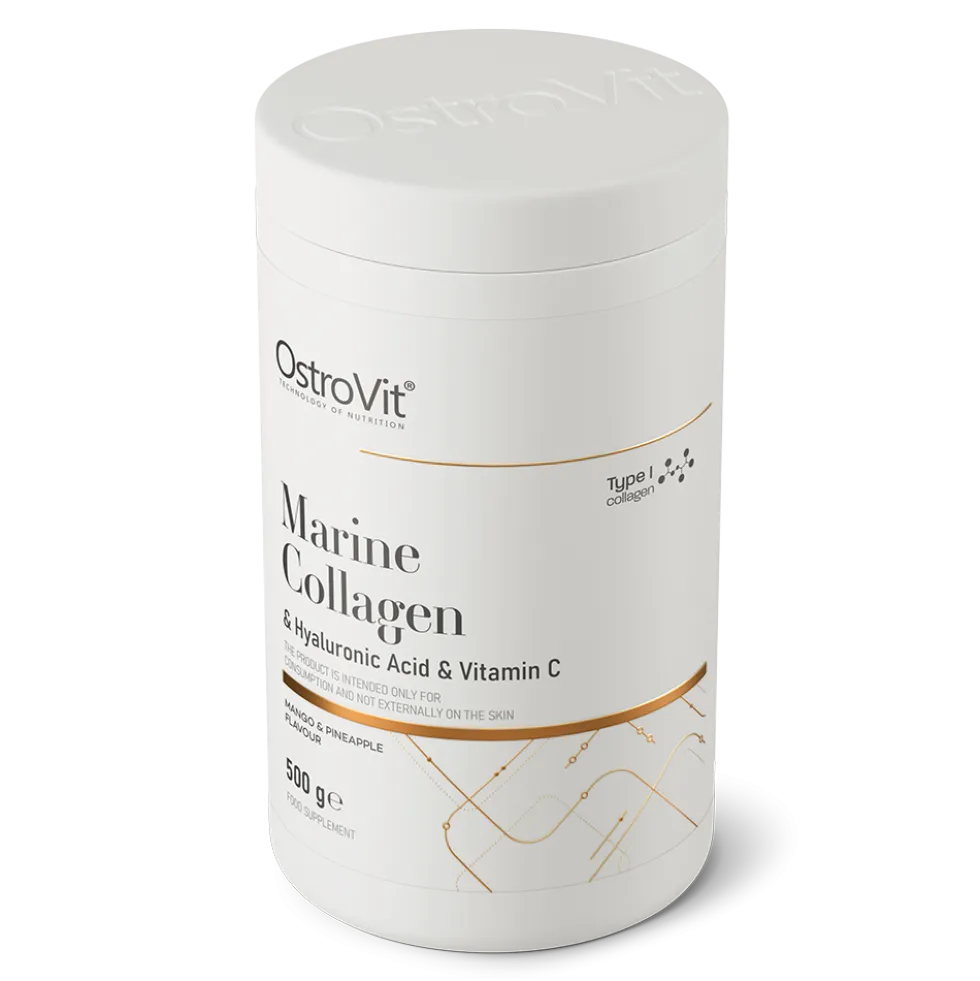 OstroVit Kolagen Morski + Kwas Hialuronowy + Witamina C 500 g