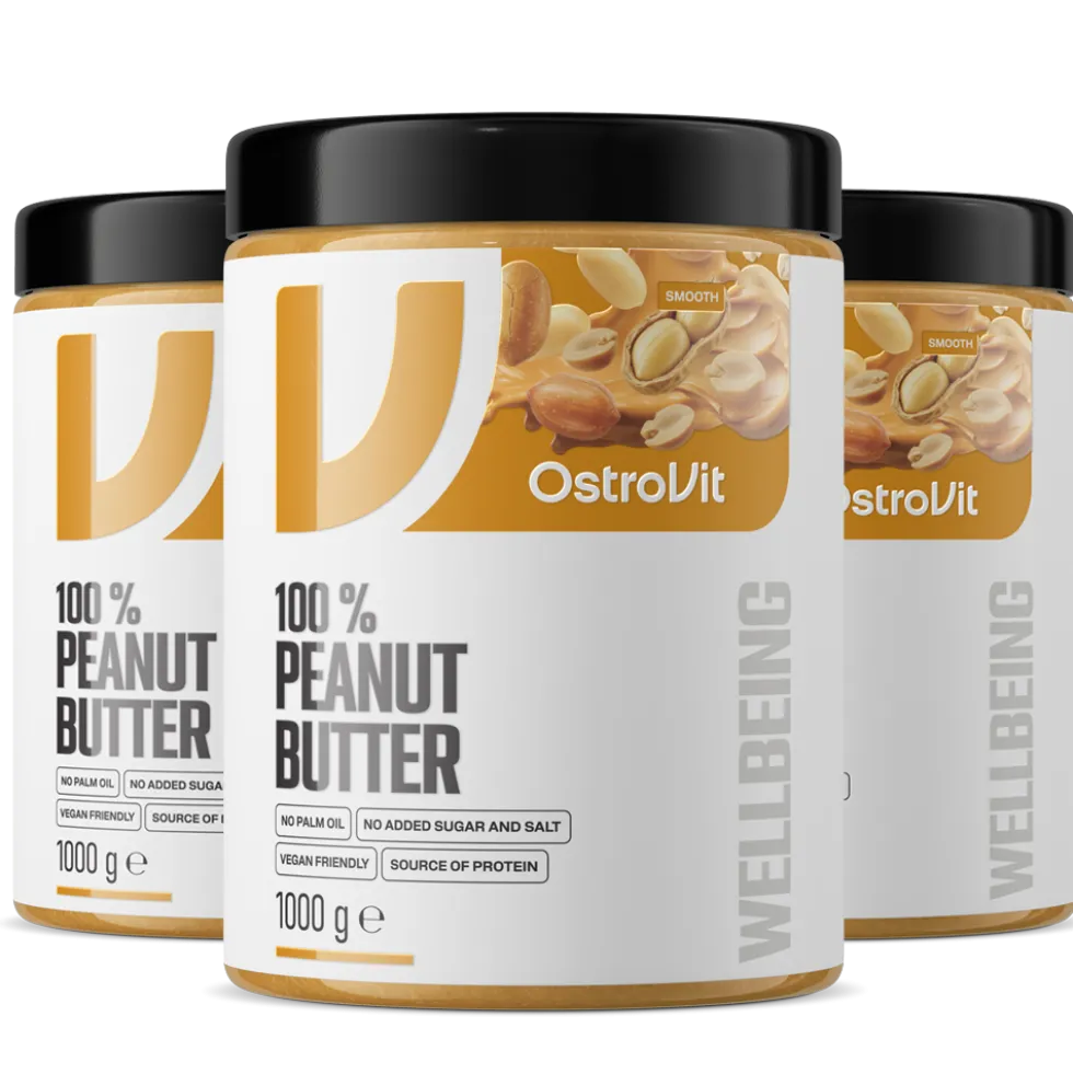 OstroVit 100% Krem Orzechowy 3 x 1000 g
