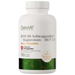 OstroVit KSM-66 Ashwagandha® + Magnez + B6 P-5-P VEGE 90 kapsułek