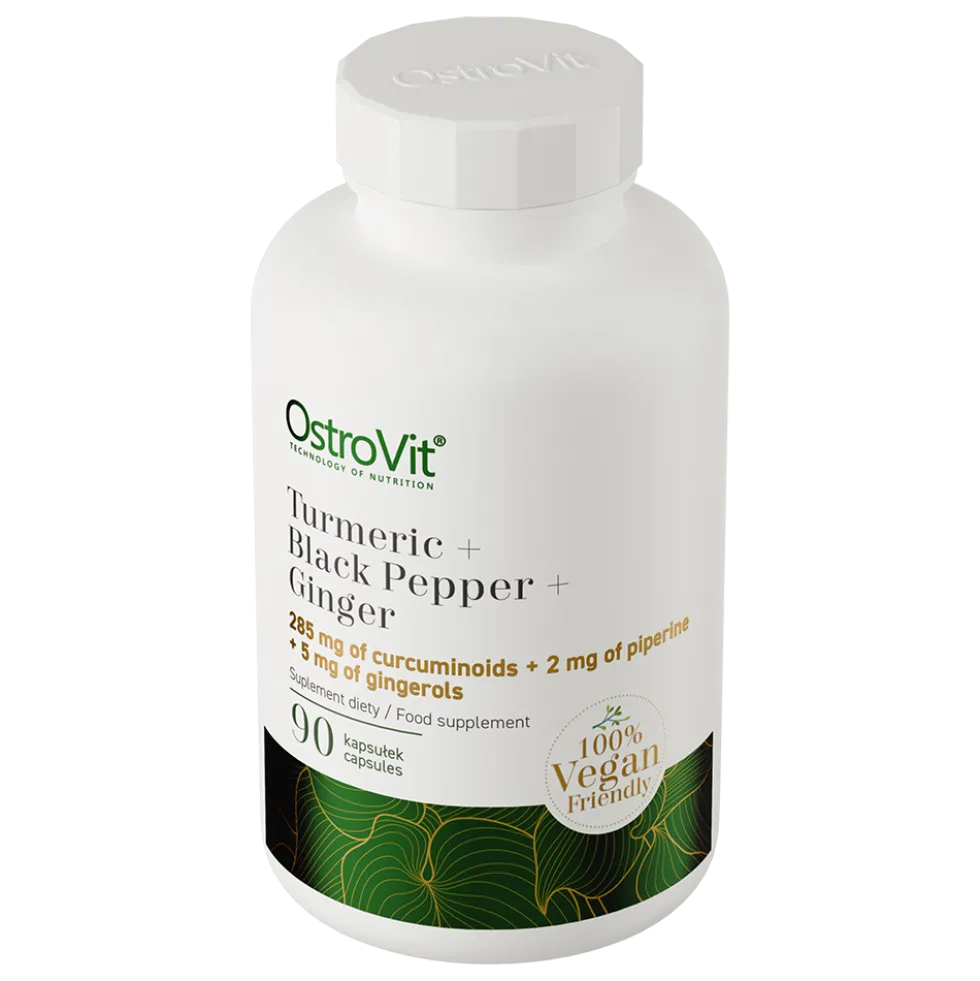 OstroVit Kurkumina + Czarny Pieprz + Imbir VEGE 90 kapsułek