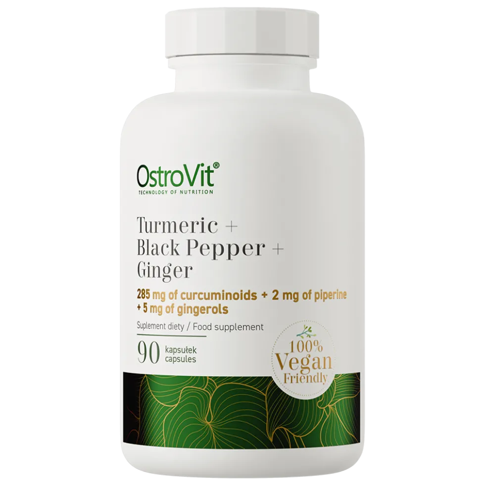 OstroVit Kurkumina + Czarny Pieprz + Imbir VEGE 90 kapsułek