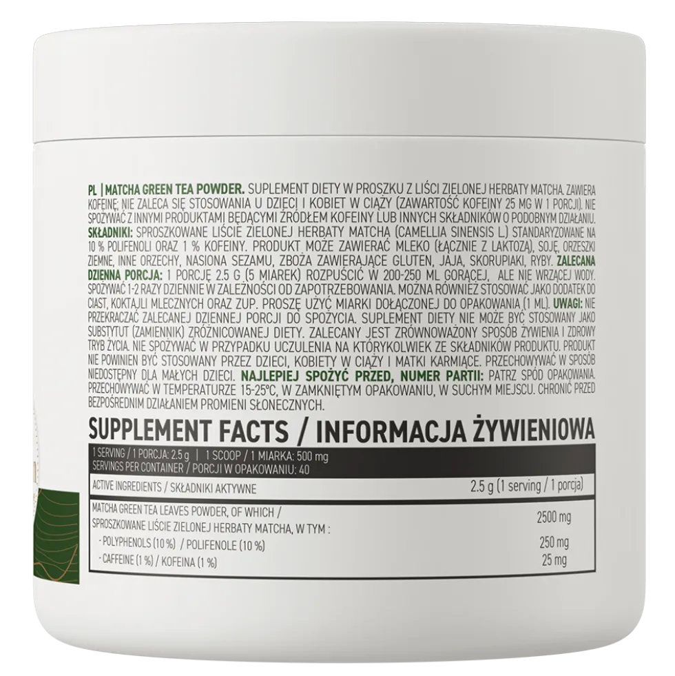 OstroVit Matcha Zielona Herbata w proszku 100 g
