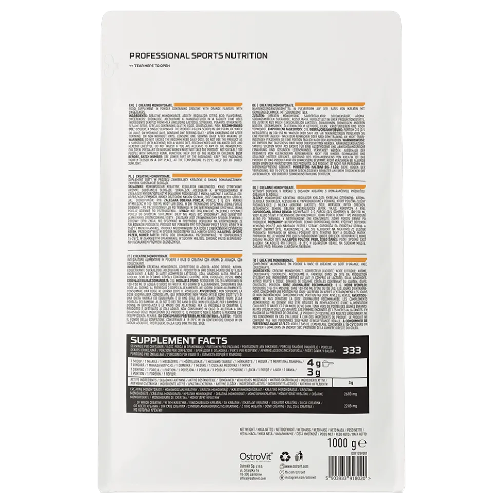 OstroVit Monohydrat Kreatyny 1000 g