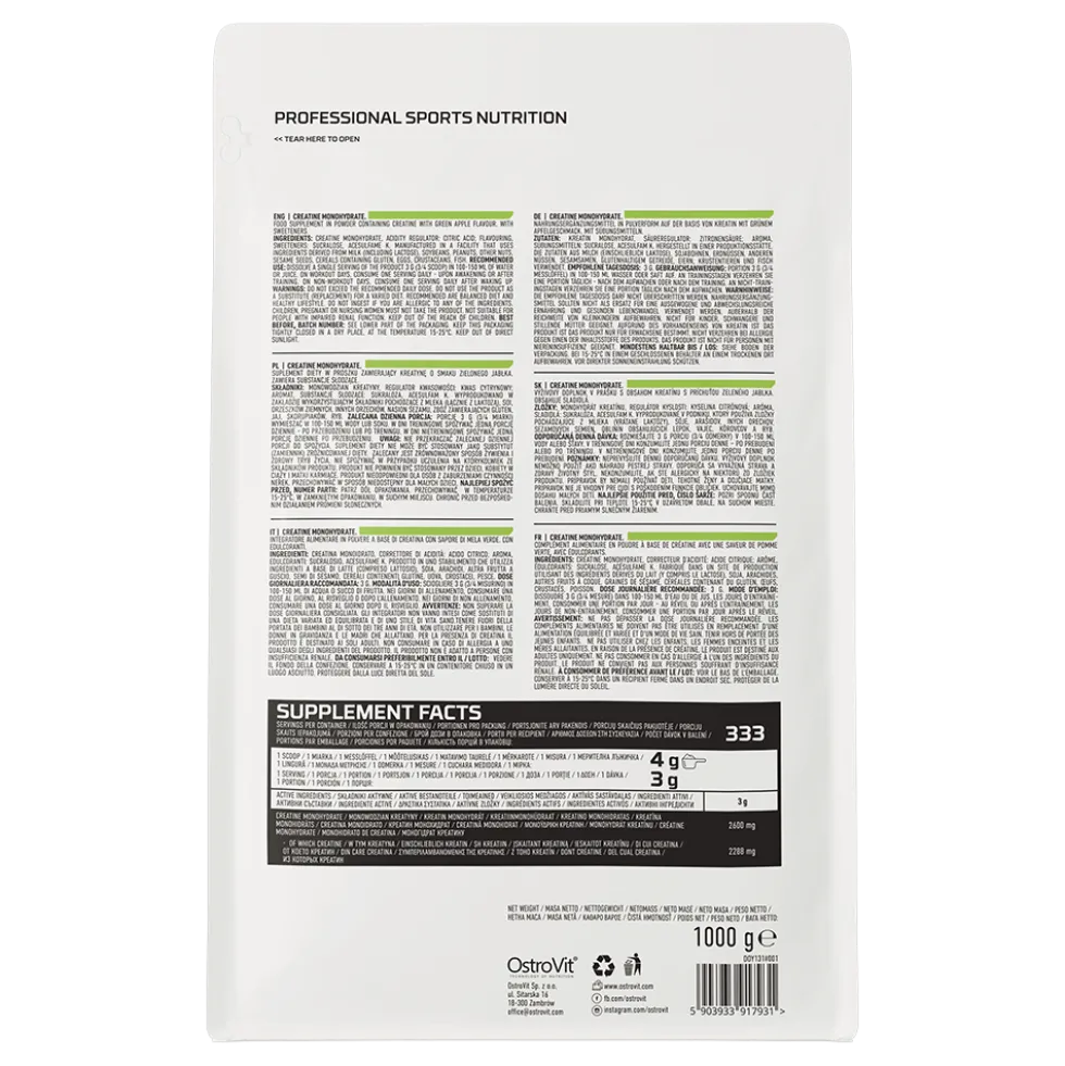 OstroVit Monohydrat Kreatyny 1000 g