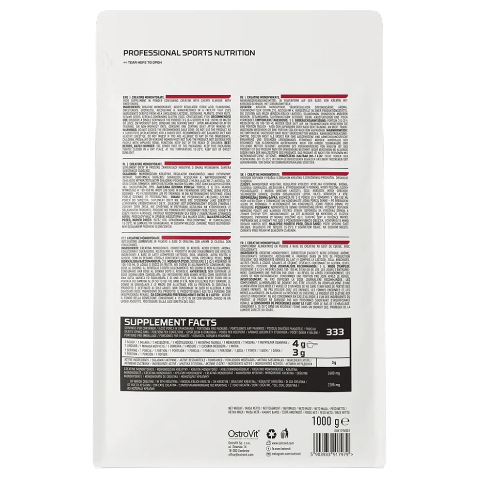 OstroVit Monohydrat Kreatyny 1000 g