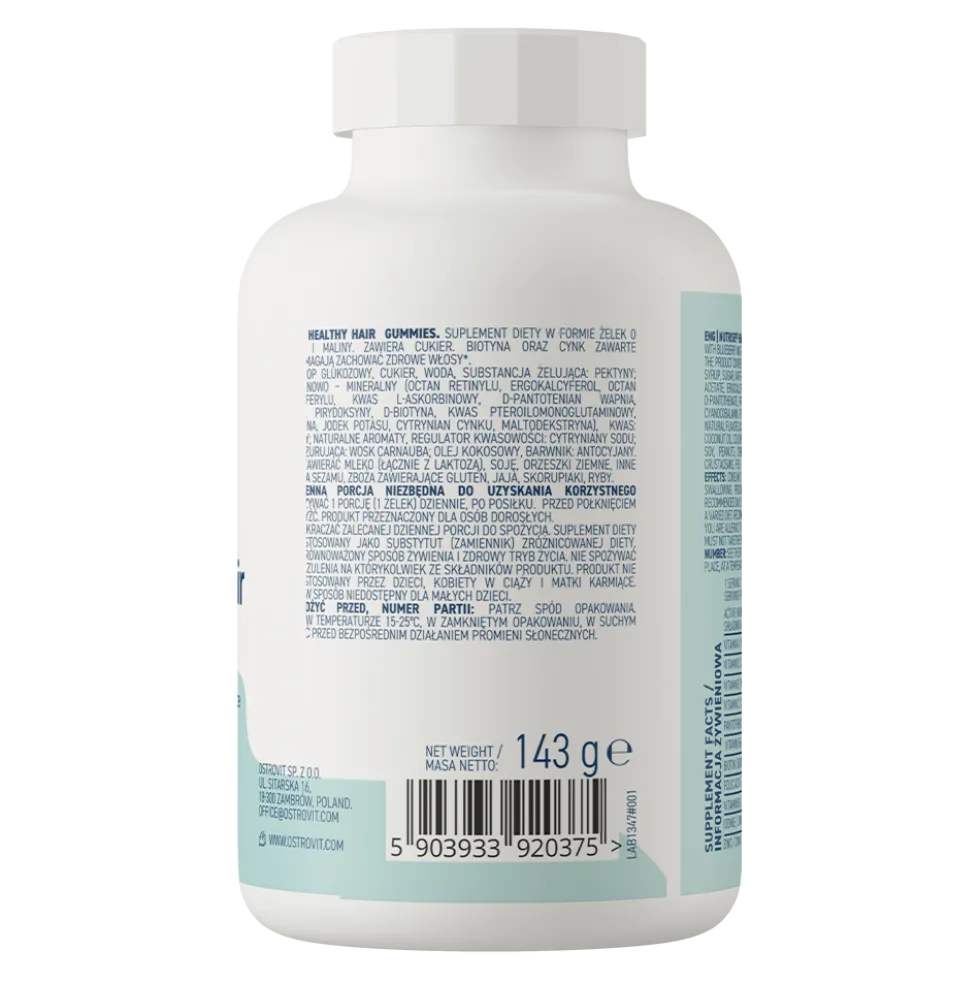 OstroVit NUTRISIE® Healthy Hair Gummies 60 sztuk