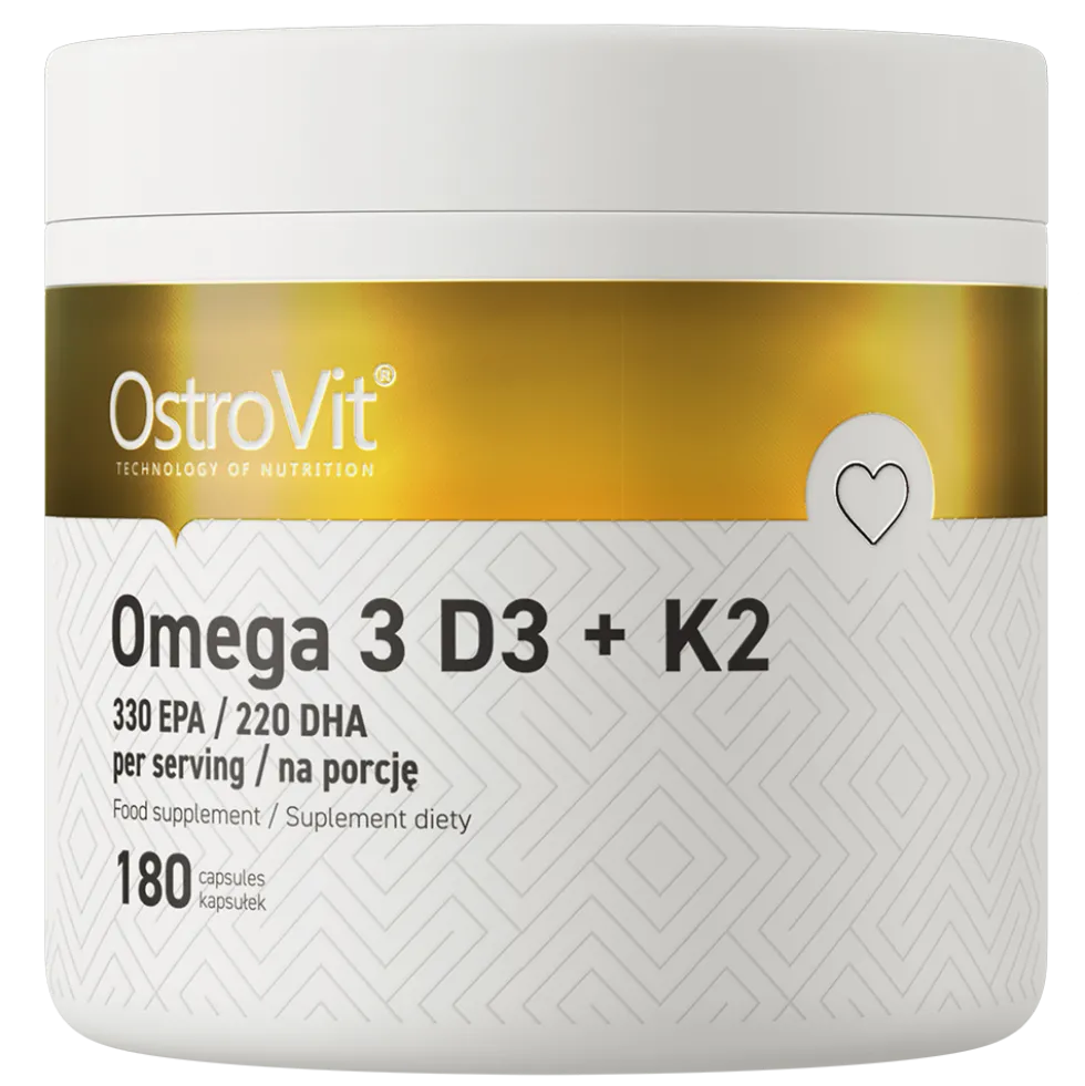 OstroVit Omega 3 D3+K2 180 kapsułek