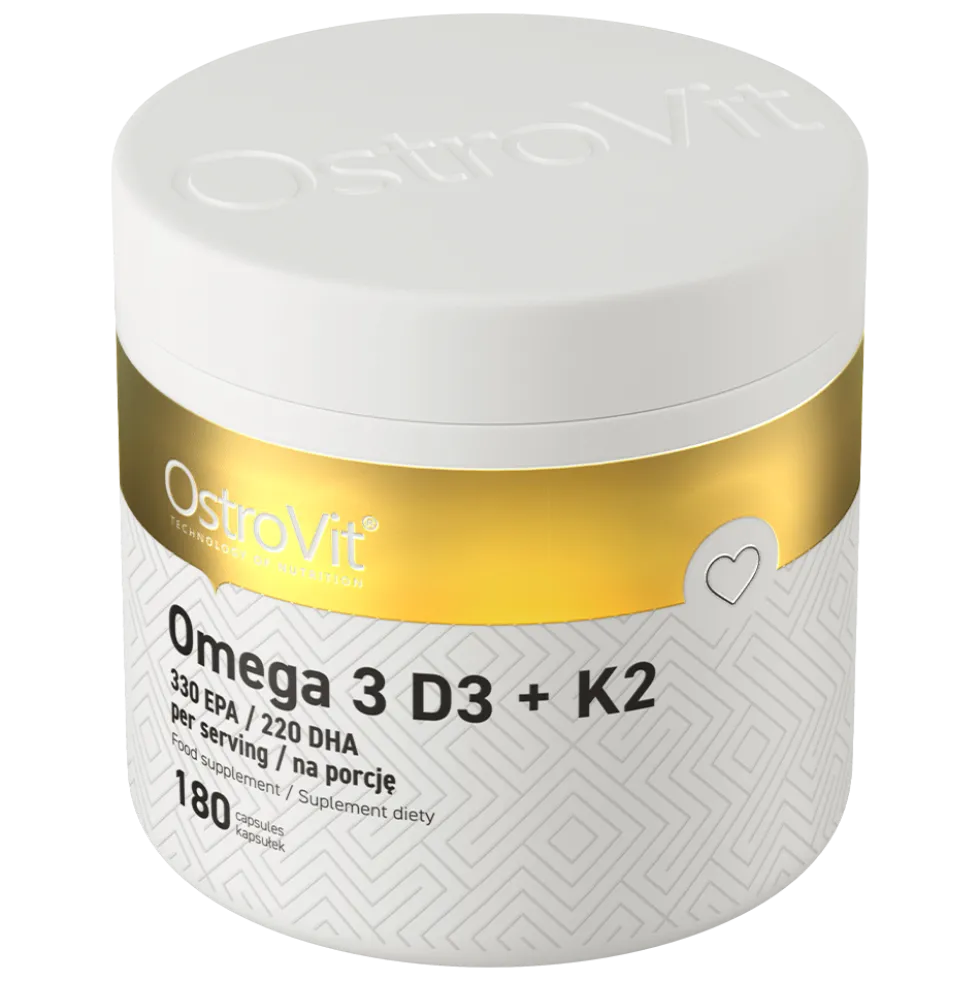 OstroVit Omega 3 D3+K2 180 kapsułek