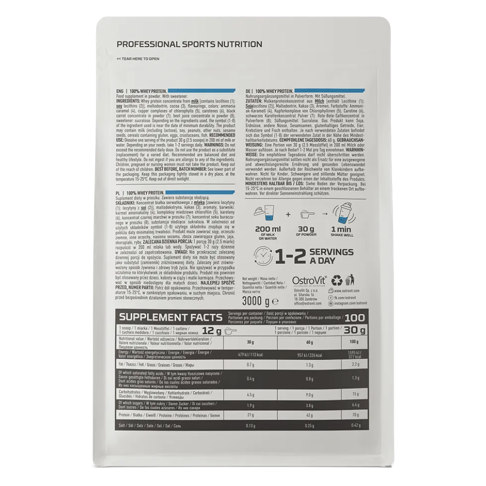 OstroVit 100% Whey Protein 3000 g